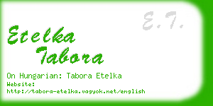 etelka tabora business card